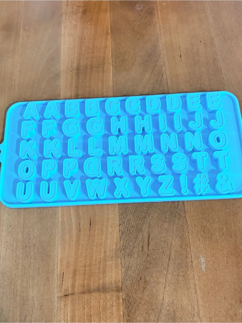 Blue Silicone Alphabet chocolate mold